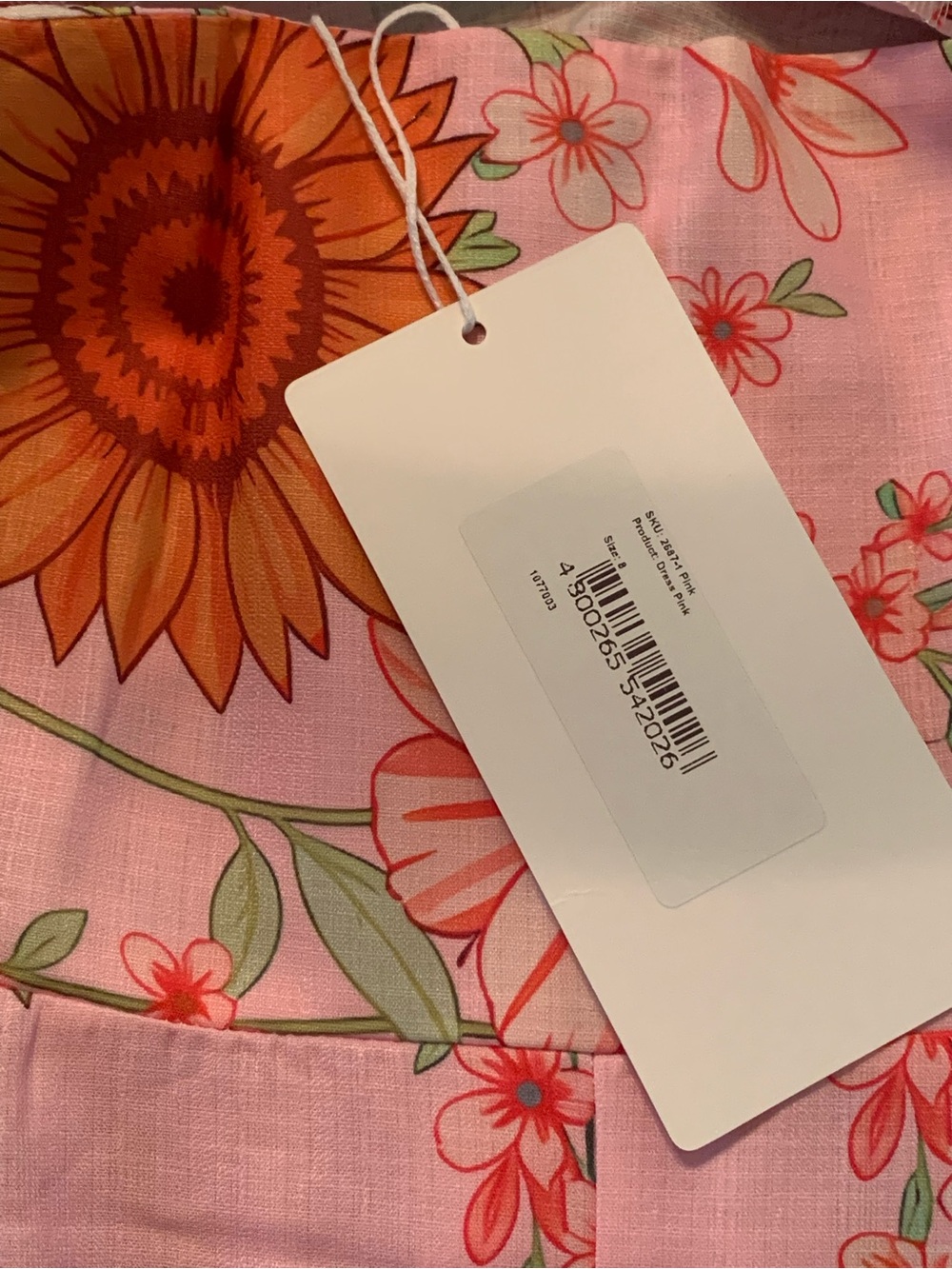 dELiA*s Pink Floral Halter-Neck Maxi Dress with Orange Accents - Picture 3 of 3